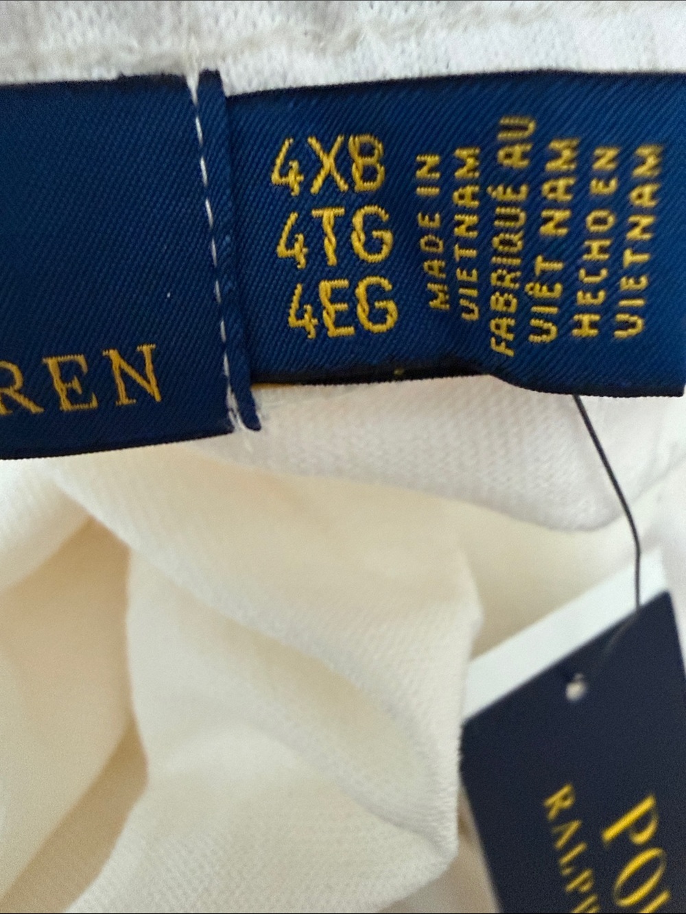 Polo by Ralph Lauren Cream Bear Embroidered Knit Shorts - Picture 5 of 6